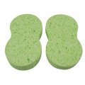 100% cellulose green thick Exfoliating bath sponge